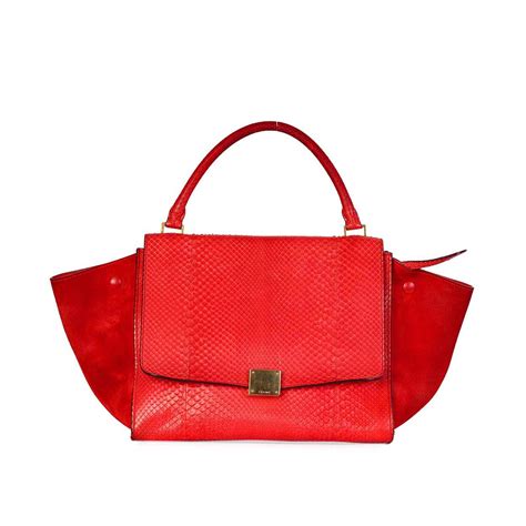 celine python bag red|second hand python Celine bags.